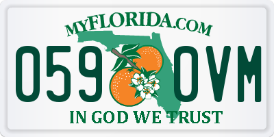 FL license plate 0590VM