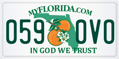 FL license plate 0590VO