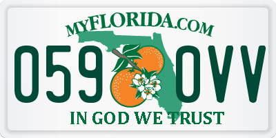 FL license plate 0590VV