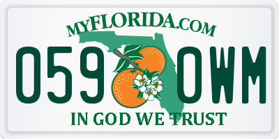 FL license plate 0590WM