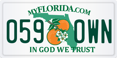 FL license plate 0590WN
