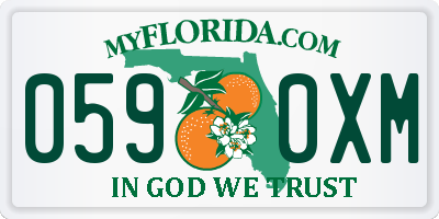 FL license plate 0590XM