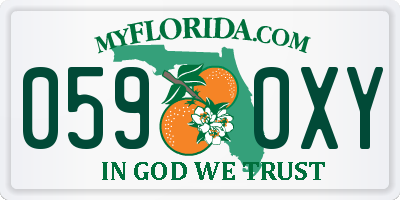 FL license plate 0590XY