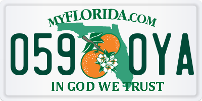 FL license plate 0590YA