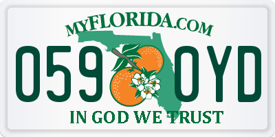 FL license plate 0590YD