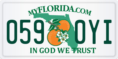 FL license plate 0590YI