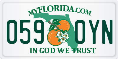 FL license plate 0590YN