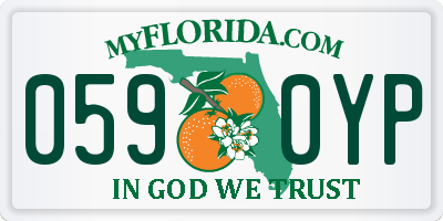 FL license plate 0590YP