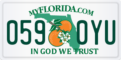 FL license plate 0590YU