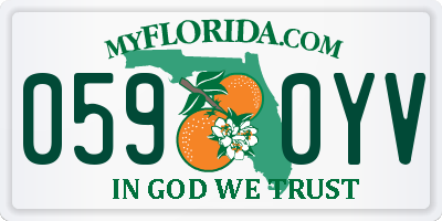 FL license plate 0590YV