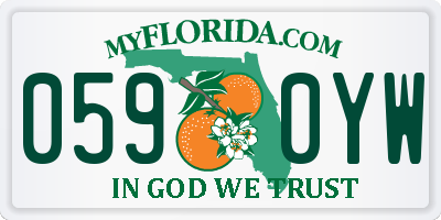 FL license plate 0590YW