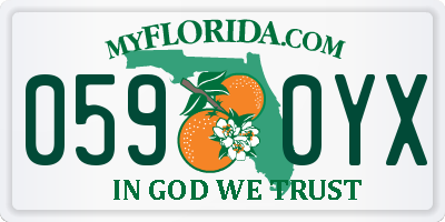 FL license plate 0590YX