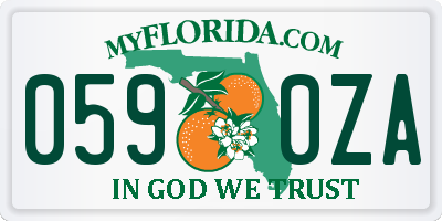 FL license plate 0590ZA