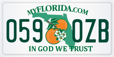 FL license plate 0590ZB