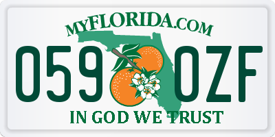 FL license plate 0590ZF