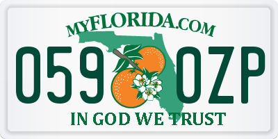 FL license plate 0590ZP