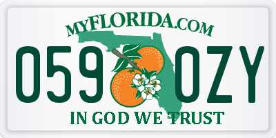 FL license plate 0590ZY