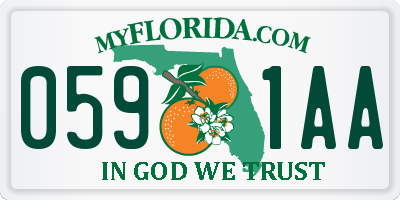 FL license plate 0591AA
