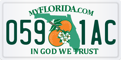 FL license plate 0591AC