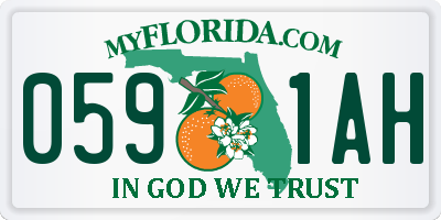 FL license plate 0591AH