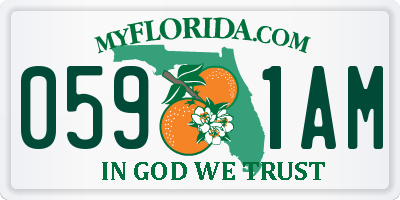 FL license plate 0591AM
