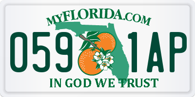 FL license plate 0591AP