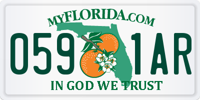 FL license plate 0591AR