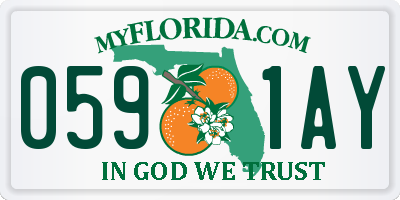 FL license plate 0591AY
