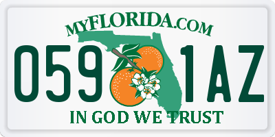 FL license plate 0591AZ