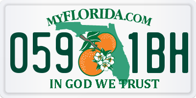 FL license plate 0591BH