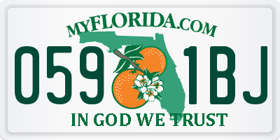 FL license plate 0591BJ