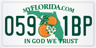 FL license plate 0591BP