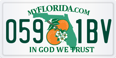 FL license plate 0591BV