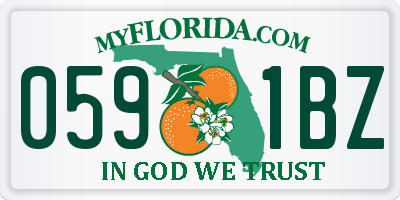 FL license plate 0591BZ