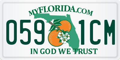 FL license plate 0591CM
