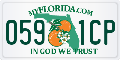 FL license plate 0591CP