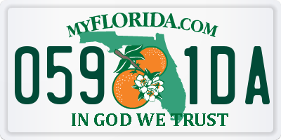 FL license plate 0591DA