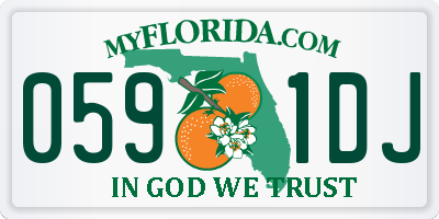 FL license plate 0591DJ