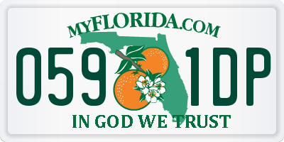 FL license plate 0591DP