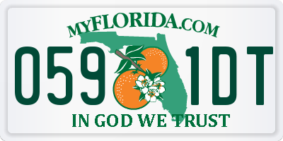 FL license plate 0591DT
