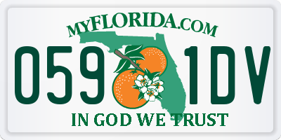 FL license plate 0591DV