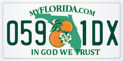 FL license plate 0591DX