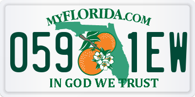 FL license plate 0591EW
