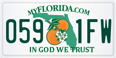 FL license plate 0591FW