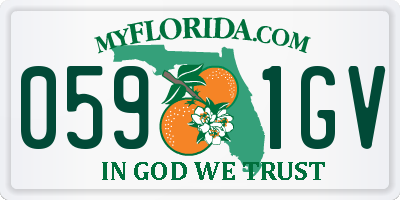 FL license plate 0591GV