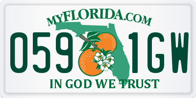 FL license plate 0591GW