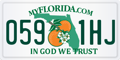 FL license plate 0591HJ
