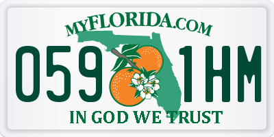 FL license plate 0591HM
