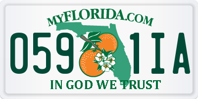 FL license plate 0591IA
