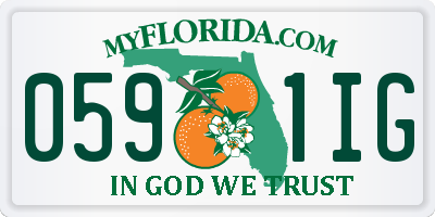 FL license plate 0591IG